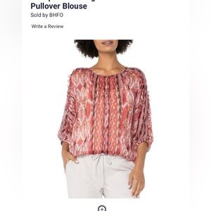 Liverpool pink print blouse